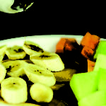 Sweet Banana Pancake & Fruit Salad
